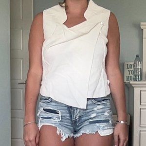 Karen Millen White Vest Shirt Size 4